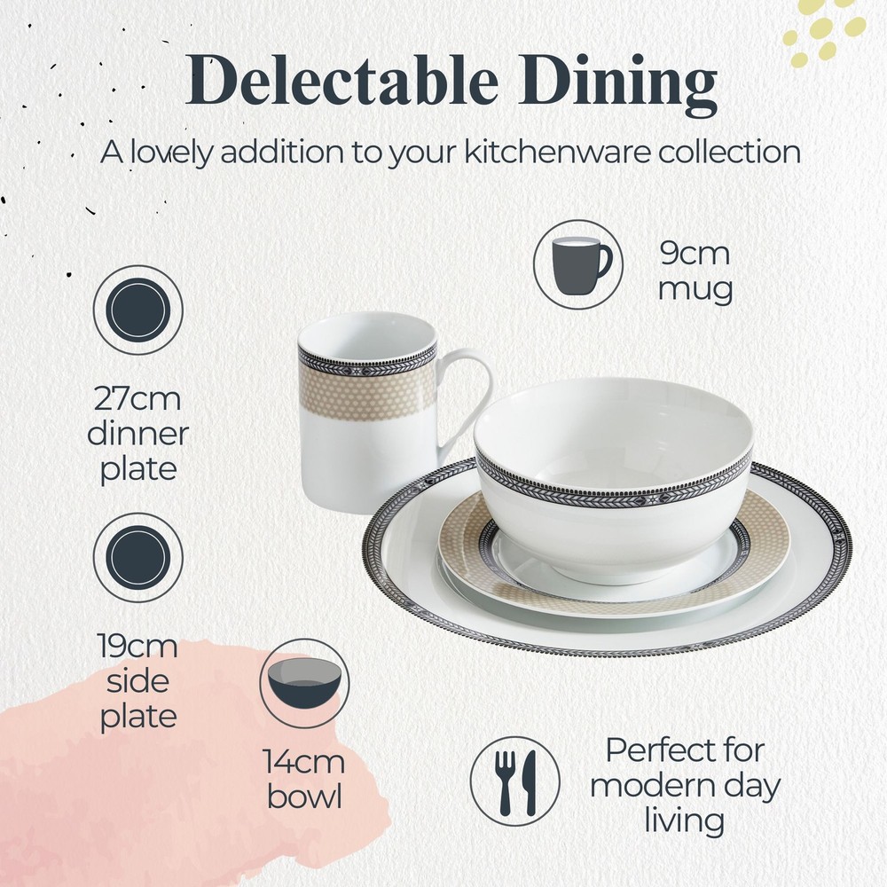 Portmeirion Home 16-Piece Dinnerware Set - Vintage Chic