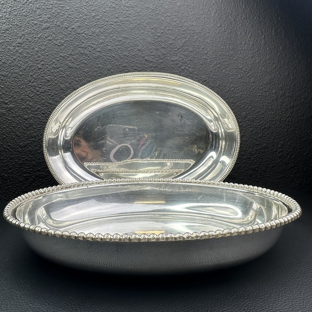 Antique Serving Platter Dish Silver Plated Plate Bowl Silver plated