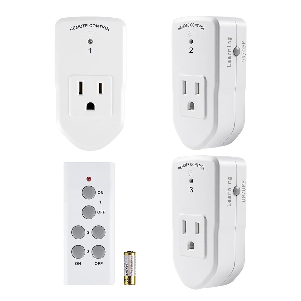 BN-LINK Wireless Remote Control Socket Electrical Outlet Switch Automation White