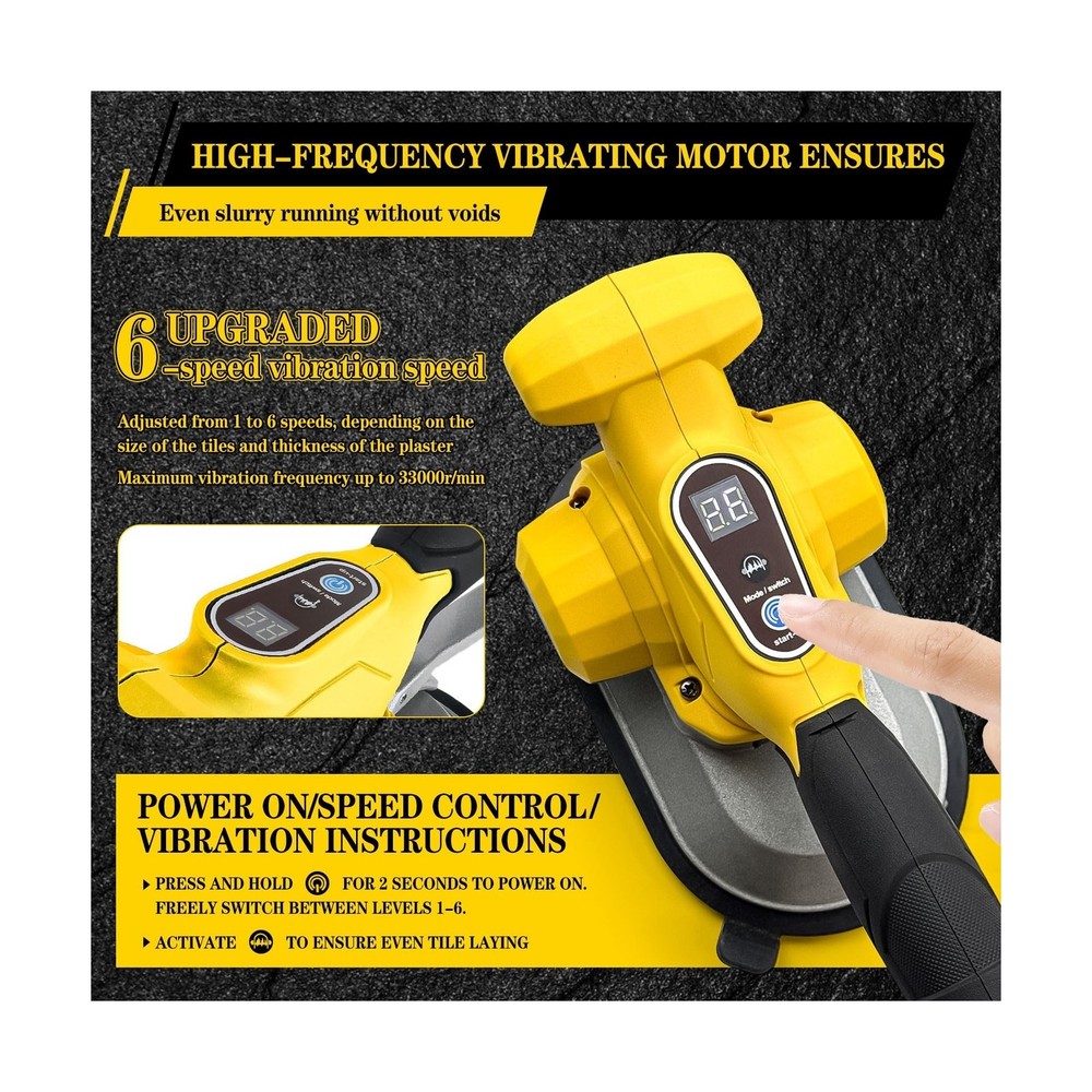 Tile Vibration Tool Fit for Dewalt 18V/20V Max Battery, Handheld Automatic Ti...