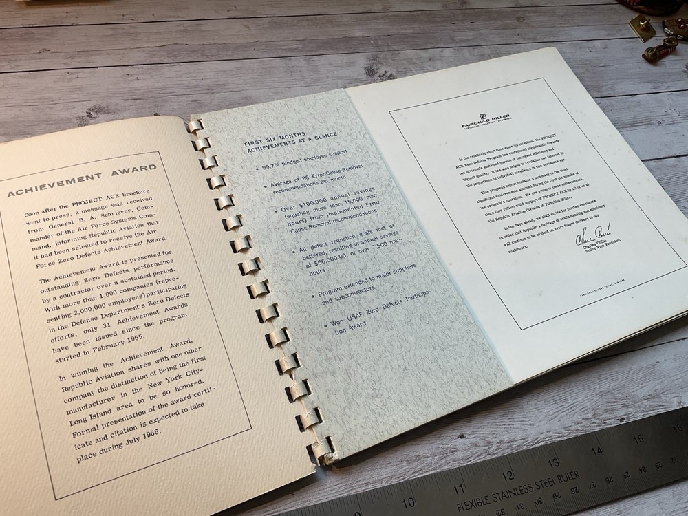 ORIGINAL C.1966 REPUBLIC AVIATION PROJECT ACE PUBLICATION
