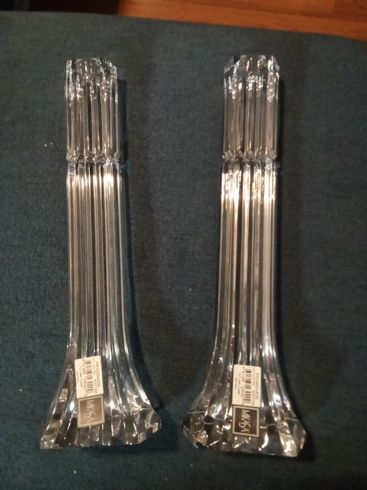 12" Mikasa Fine Crystal  Candleholders