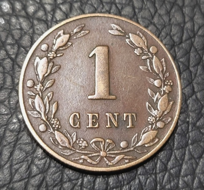 1883 Netherlands 1 Cent Coin