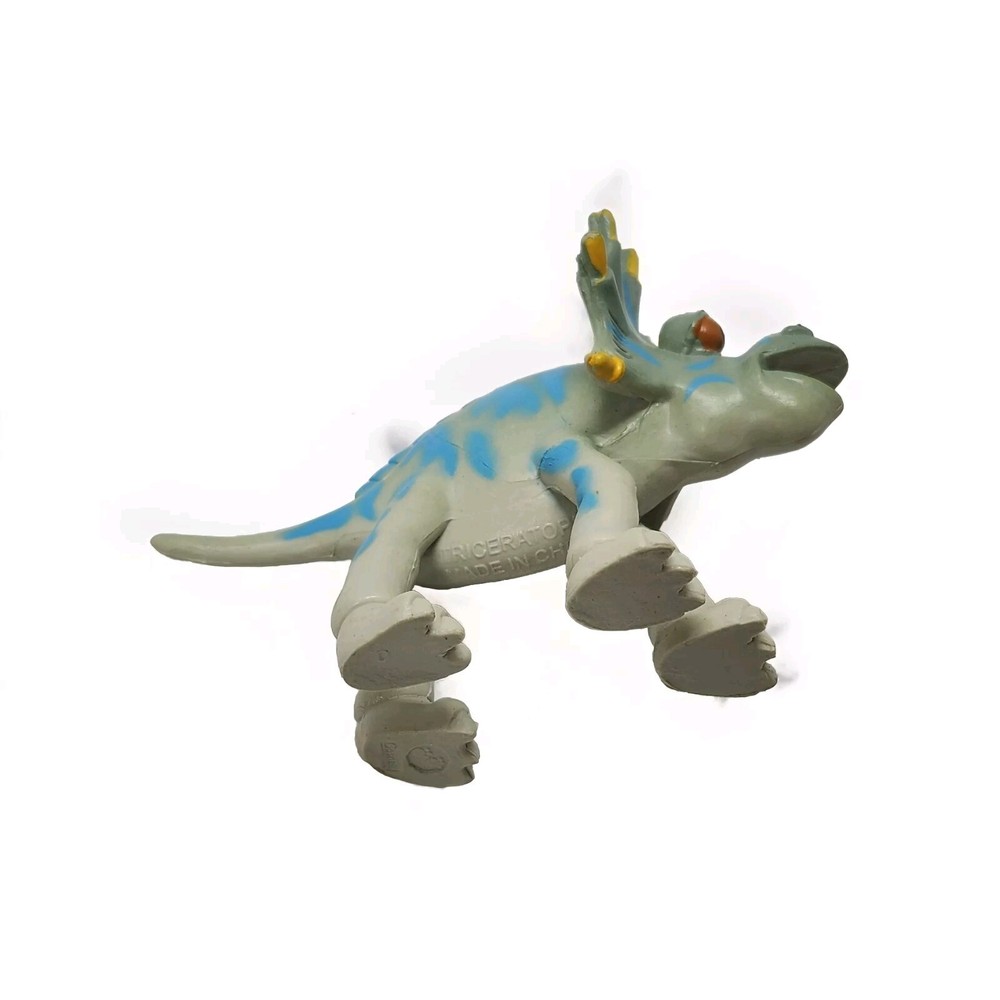 Grey & Blue Gosnell Triceratops 3" Educational Toy