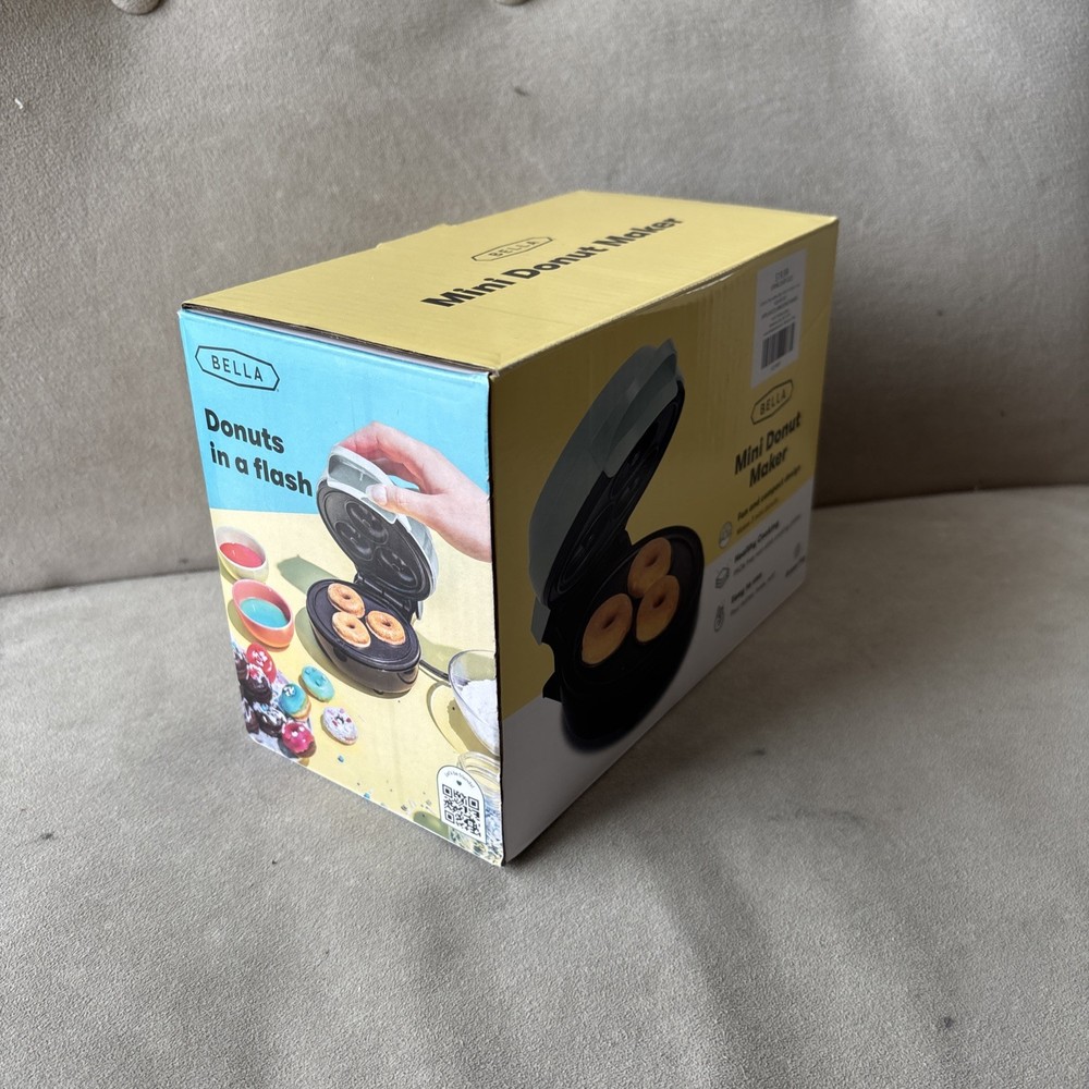 Bella Mini Donut Maker Non-Stick Easy Compact Design Makes 3 Donuts