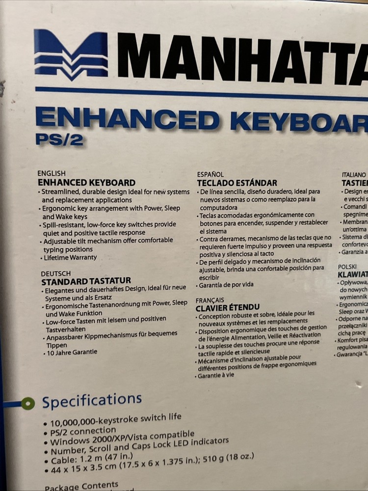 Manhattan Enhanced Keyboard 173599 - PS2