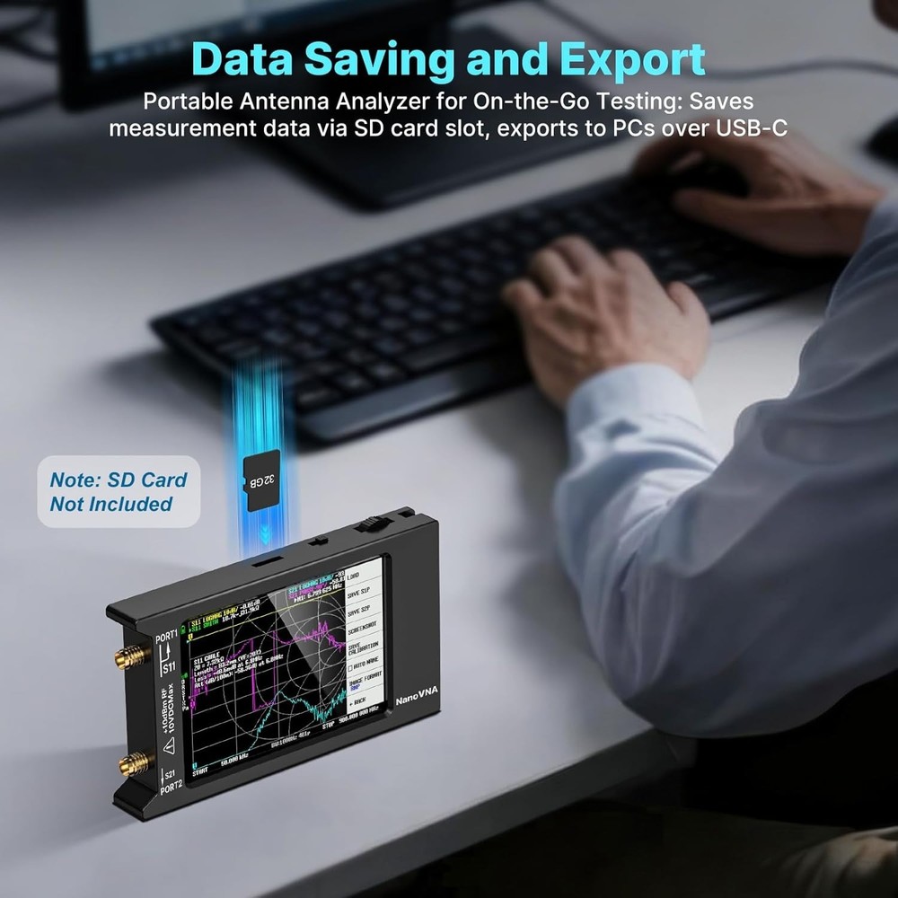 Advanced Antenna Analyzer with Improved Frequency Algorithm and Touch Display