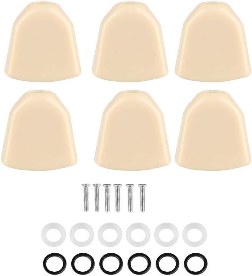 6 Piece Acrylic Guitar Tuning Peg Buttons Set Replacement Machine Heads Knobs fo