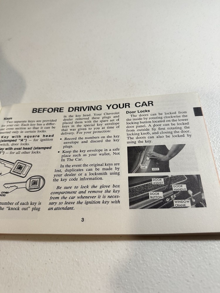1971 Corvette Owner's Manual OEM