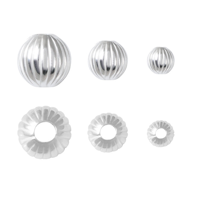 Sterling Silver Round Beads Spacers for Jewelry Making * Different Sizes