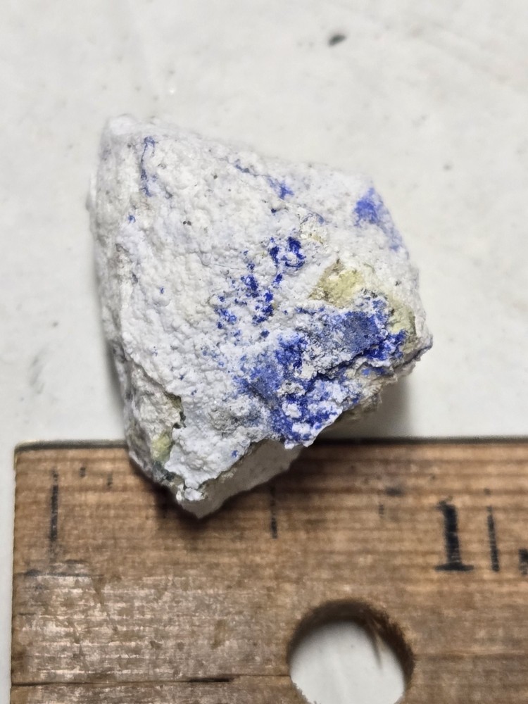 Rare blue Callaghanite w Hydromagnesite specimen