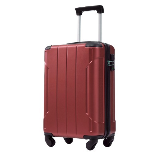 suitcase  Hard-shell suitcase with dual swivel wheels and ABS coating