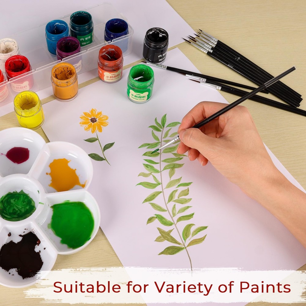 30 Pcs Tiny Detail Paint Brushes Set, Micro Small Small, Black-30