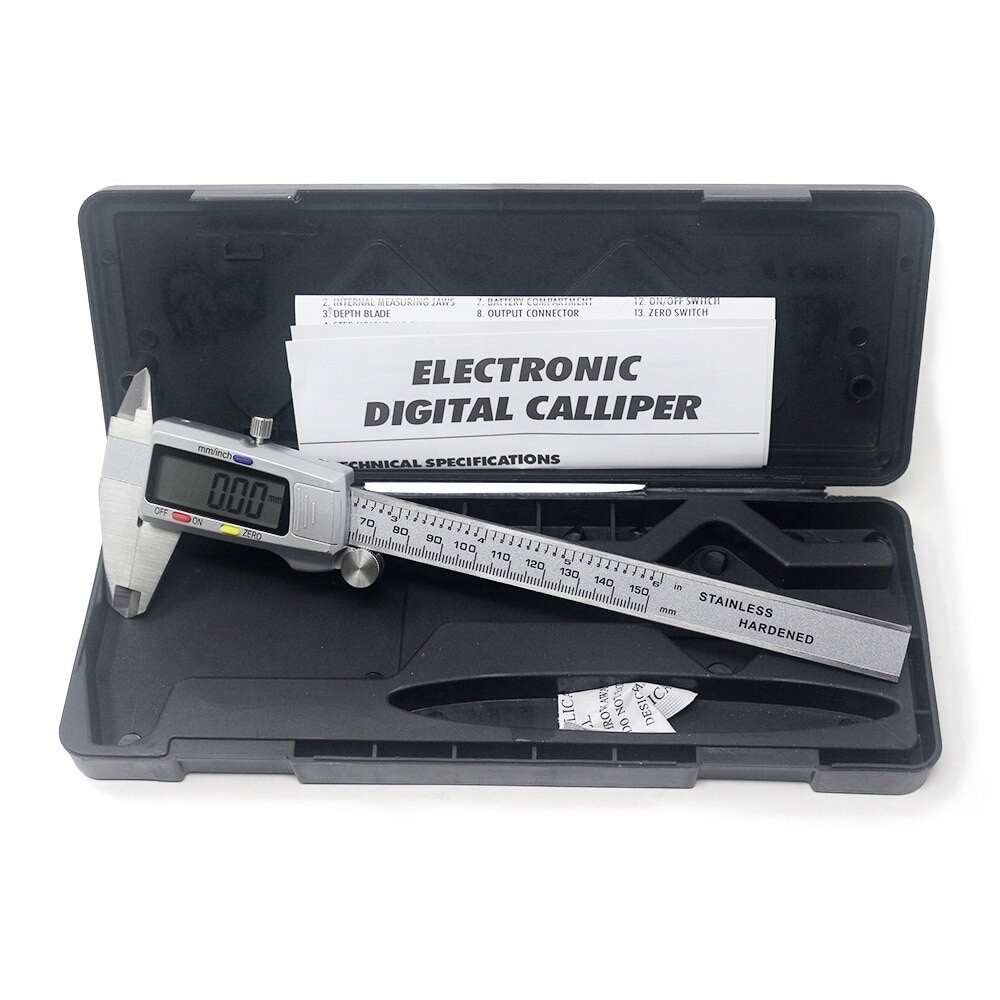 Digital steel vernier caliper 0-150mm, large LCD display