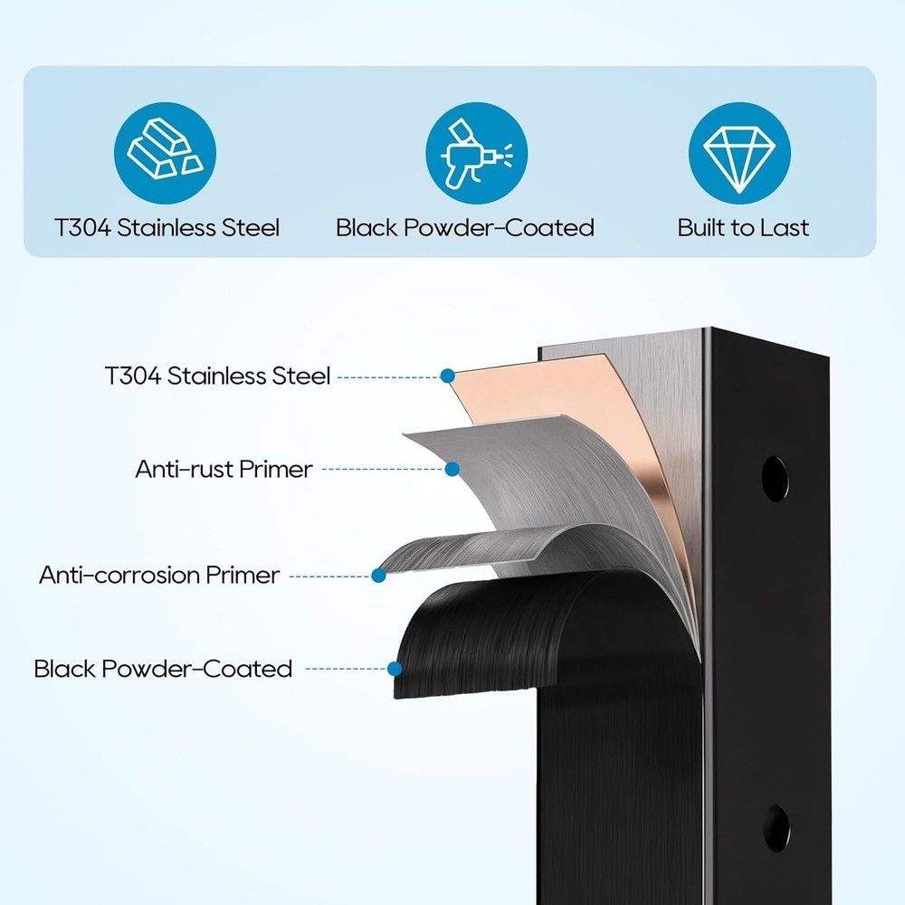 Level Drilled Cable Railing Post 36" (35"X2"x2")