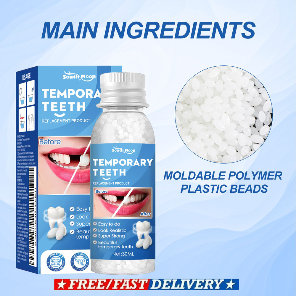 30ml Bead Teeth Tooth Solid Gel Replacement Moldable Thermal Fitting Bead Teeth
