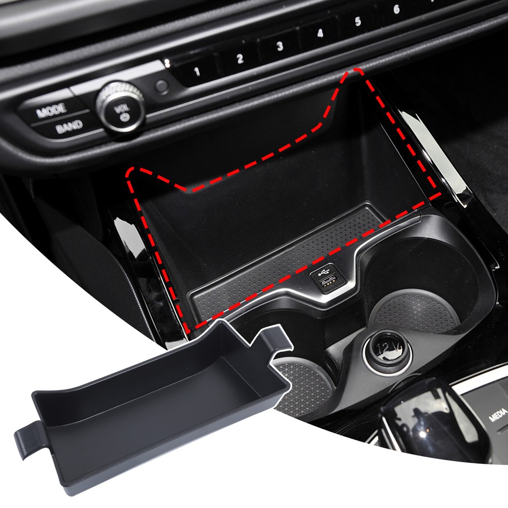 ABS Black Gear Shift Console Front Side Storage Box Tray For BMW 2 Series 2020+