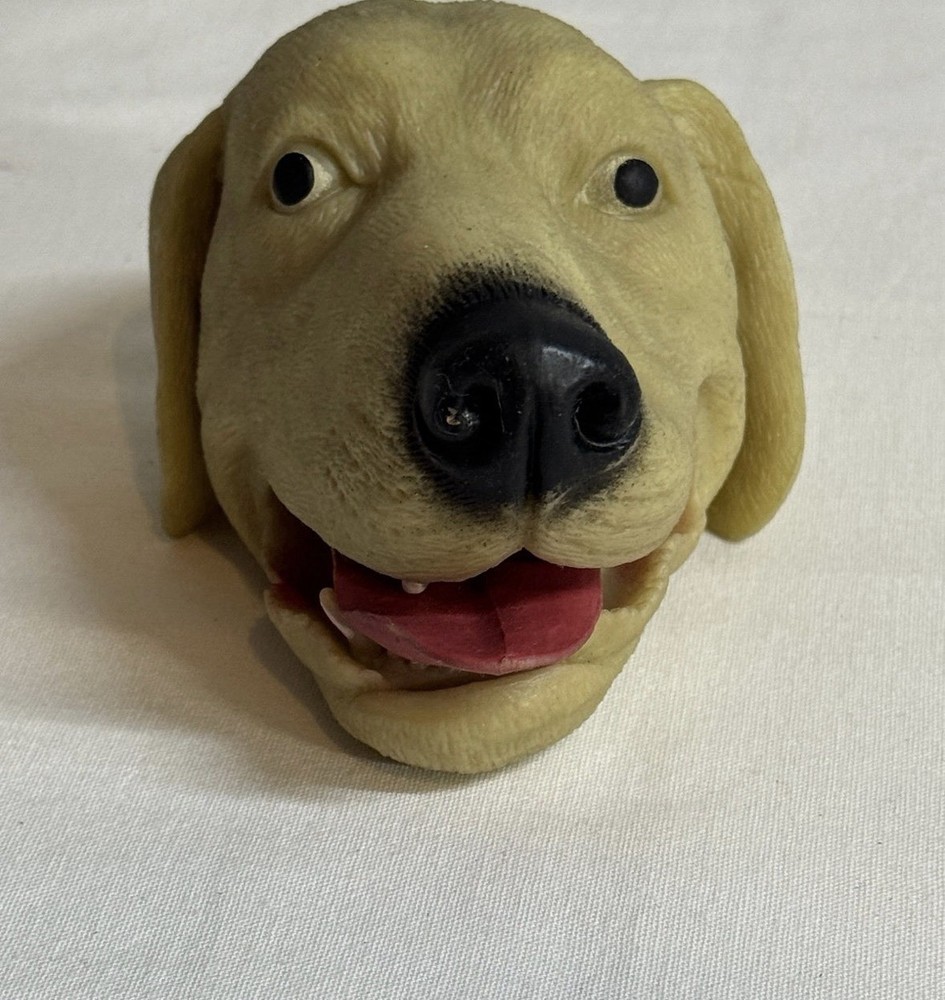 STRETCHY DOG Schylling Rubber  White High Quality Hand Puppet