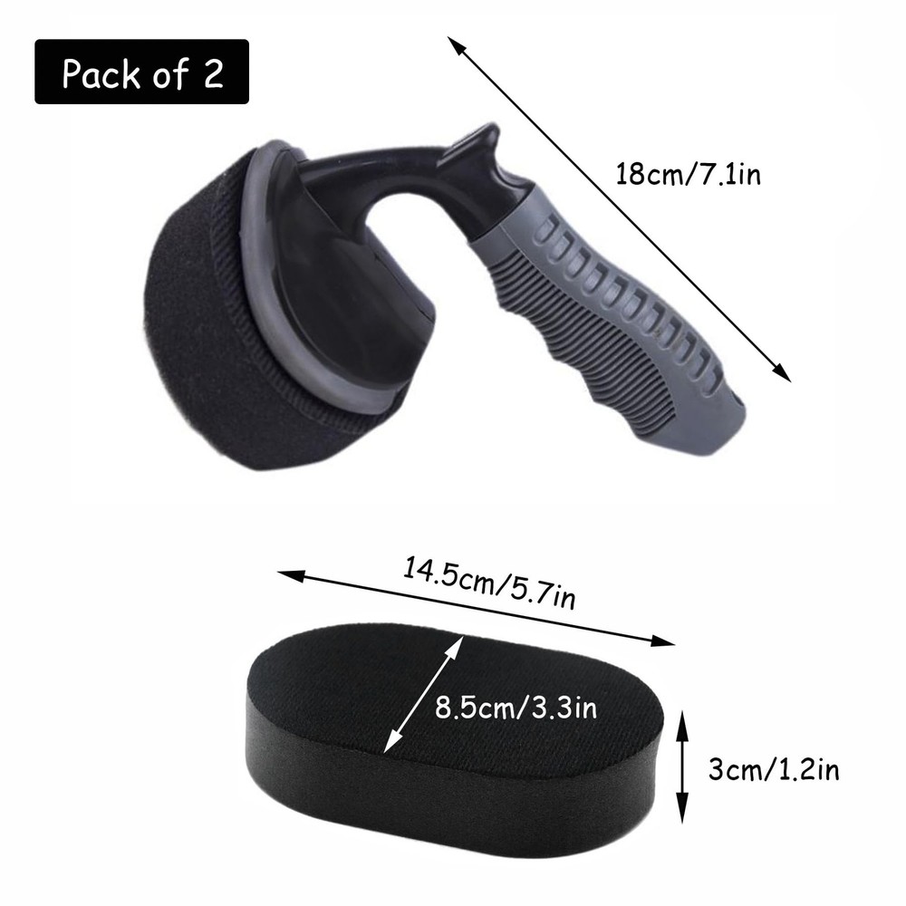 Tire Shine Applicator, 2 Pack Tire Dressing Applicator Pad