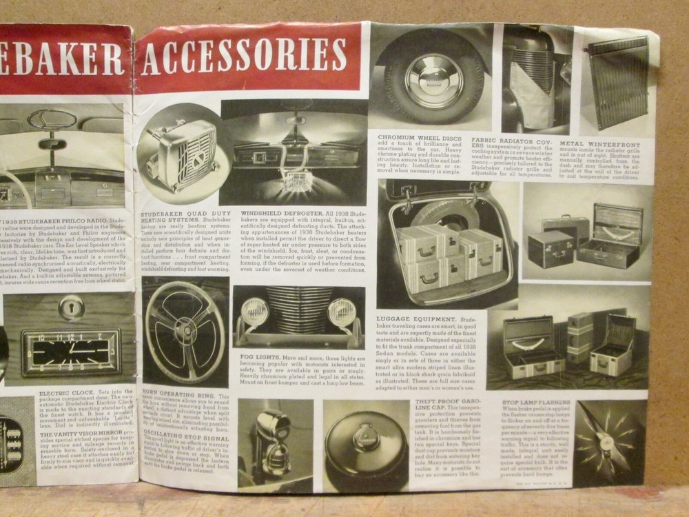 1938 STUDEBAKER Original 24 Page FULL LINE SALES BROCHURE