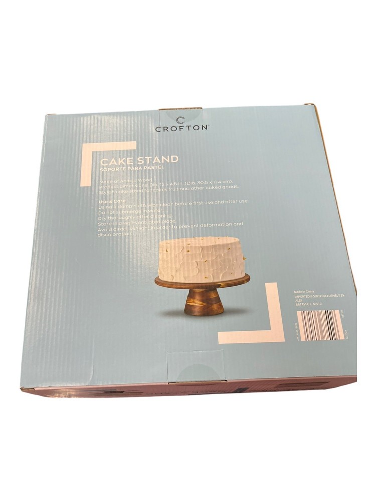Aldi Crofton Acacia Wood Cake Stand