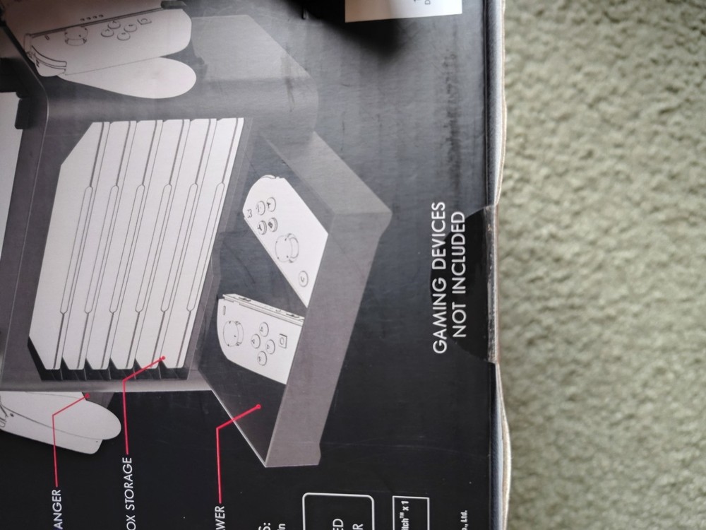 Nintendo Switch Storage Tower Stand | Game Disk Rack & Controller Holder - Black