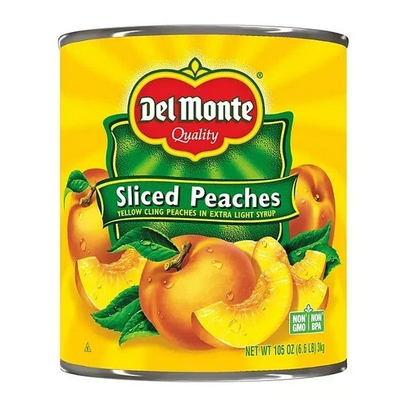 Del Monte Lite Sliced Peaches (105 oz.) Fast Ship