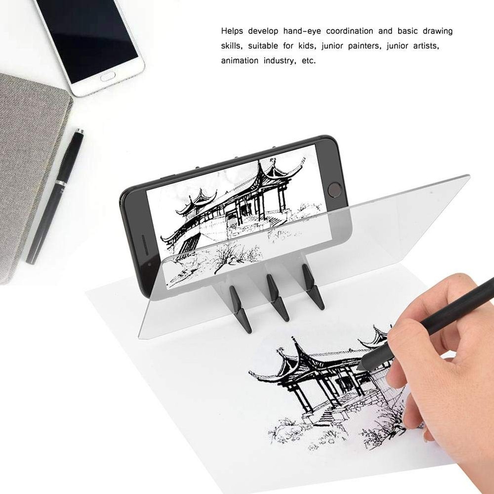 Portable Tracing Board Stencil Board Light Box Copy Mirror Drawing Reflection...