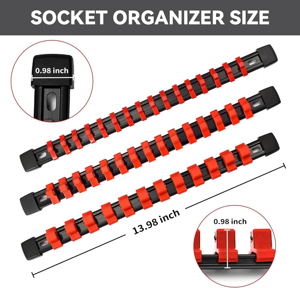 Customizable Socket Organizer with 258 Clips