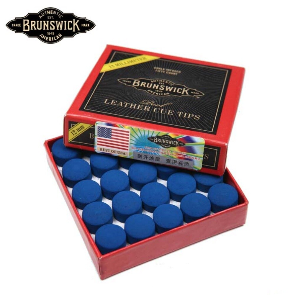 USA BRUNSWICK Leather Cue Tips 13mm