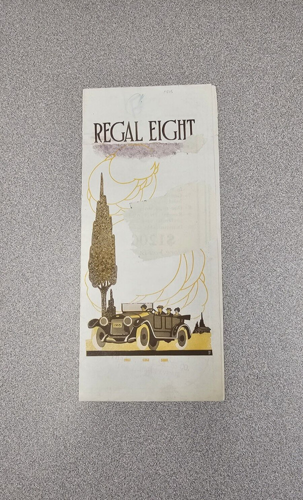 1916 Regal De Luxe Eight Sales Folder