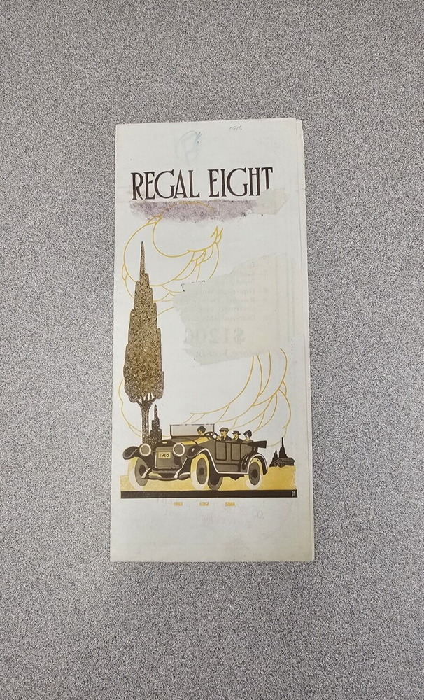 1916 Regal De Luxe Eight Sales Folder