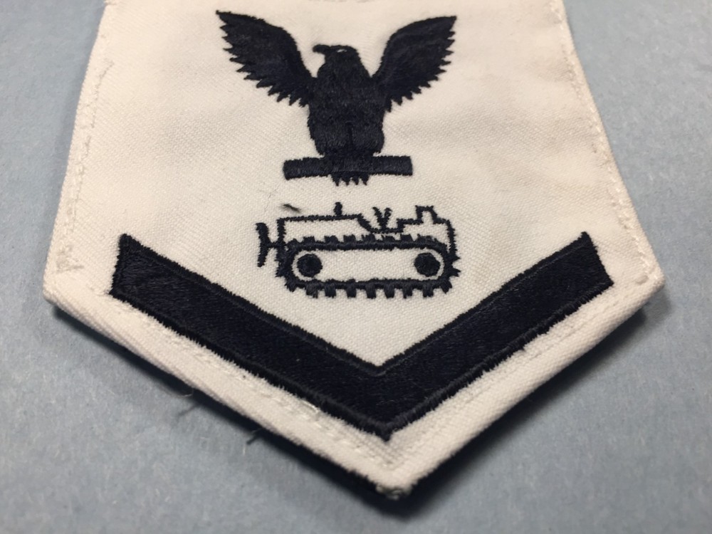 US Navy - Equipment operator 3rd class (male size) Bk/ wht. patch