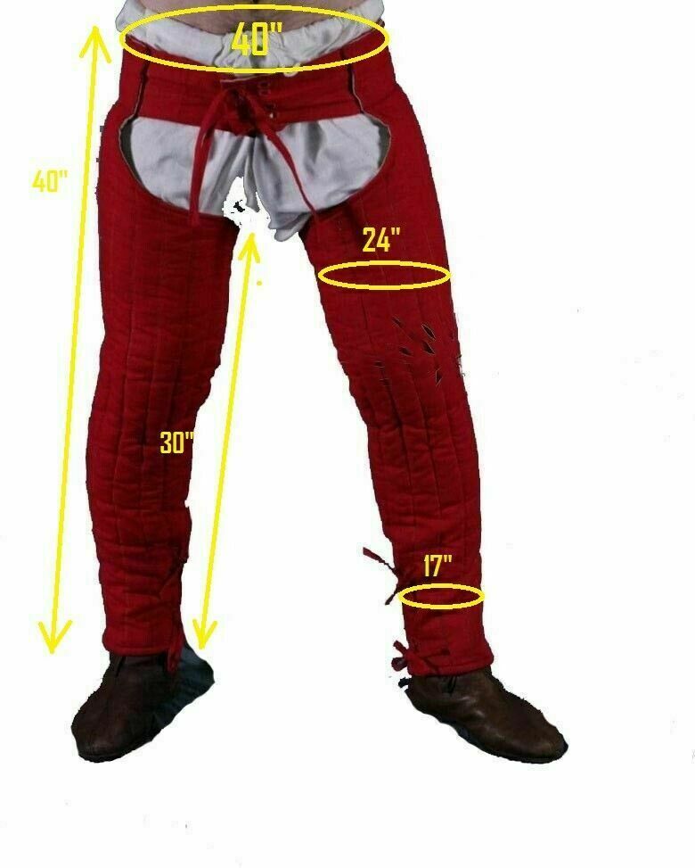 GAMBESON PANT REENACTMENT PADDED ARMOR THICK /CHUSSES