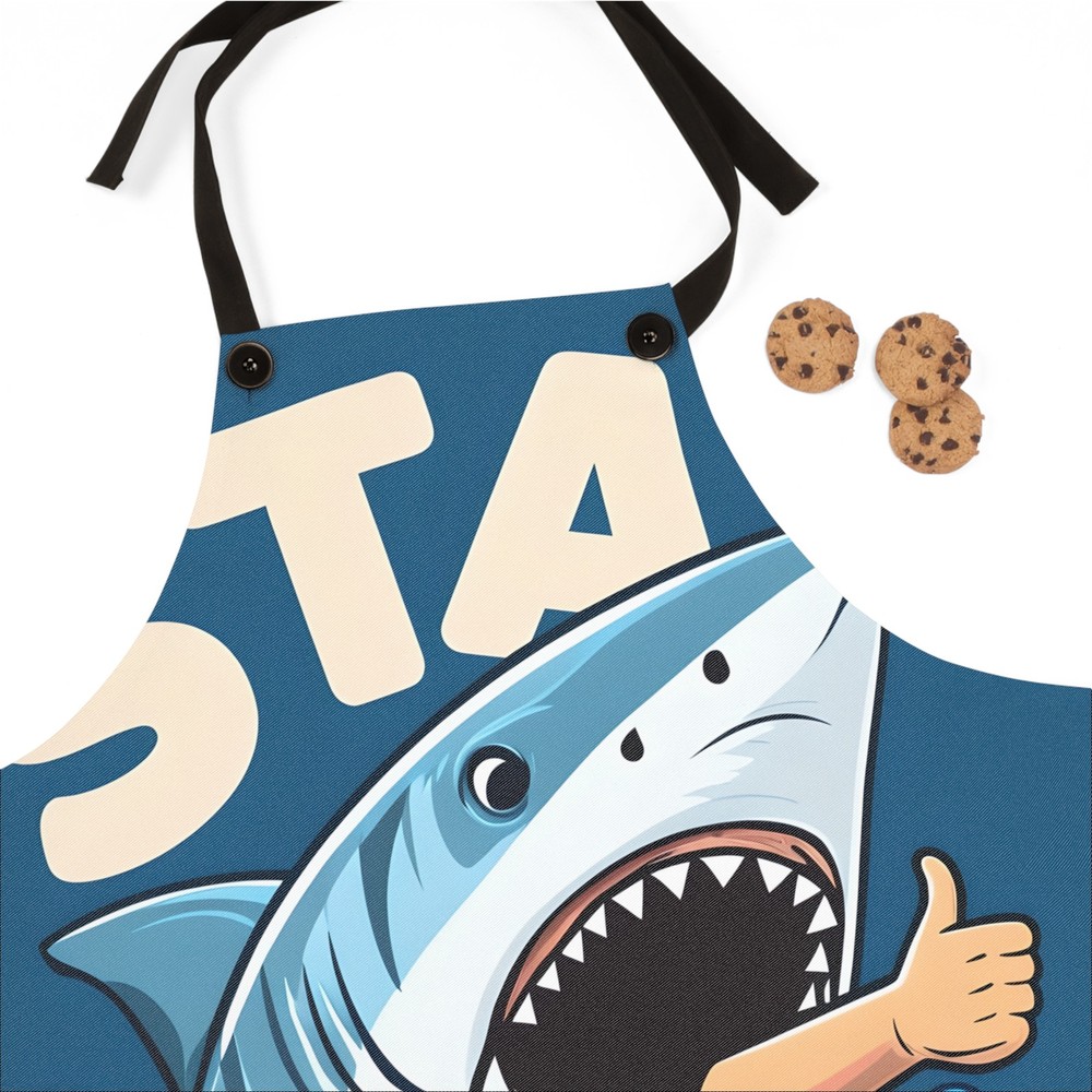Shark Theme (Stay Positive) Apron