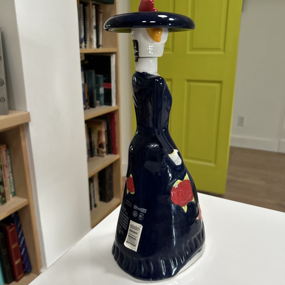 Doña Celia Tequila Blanco Empty Bottle/ Decanter “Día de Los Muertos”
