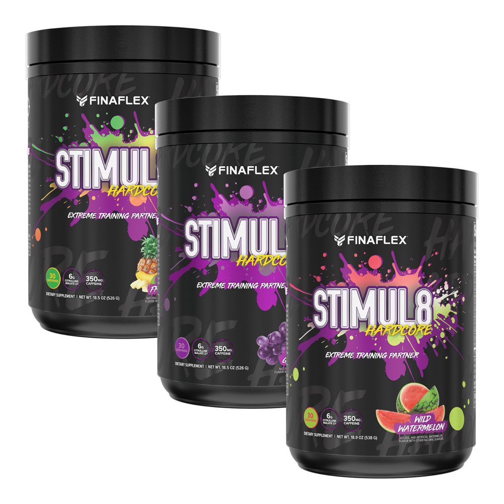 FinaFlex Stimul8 Hardcore: Fast Acting Pre-Workout for Extreme Energy, 30 srv