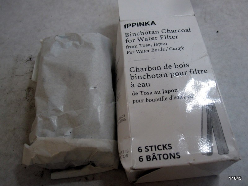 Tosa Binchotan Charcoal Water Purifying Sticks for Great-Tasting Water, 6 Sticks