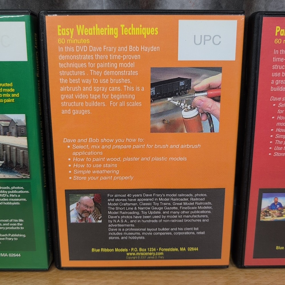 3 DVD set for Layout Scenery Instruction with Dave Frary + - Trackside Modeler