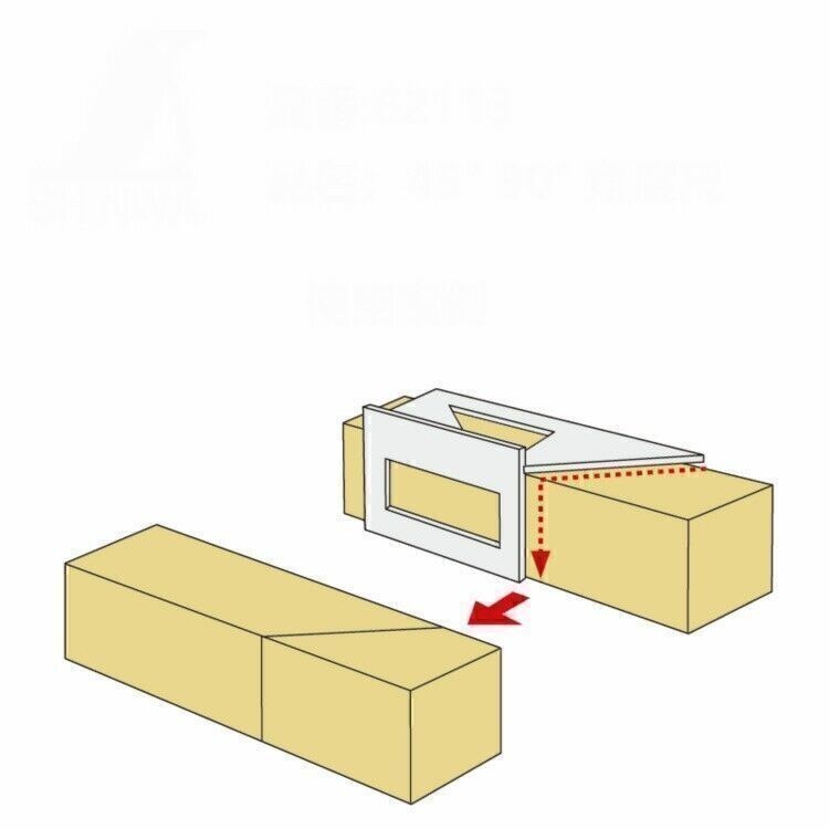 45 90 Degree Ruler Woodworking Tool Aluminum Alloy Square Multi-Function Ruler