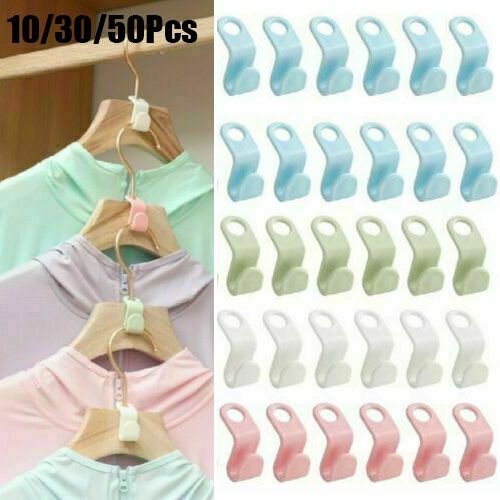 10/30/50X Clothes Hanger Connector Hooks Cascading Hanger Space Saving Organizer