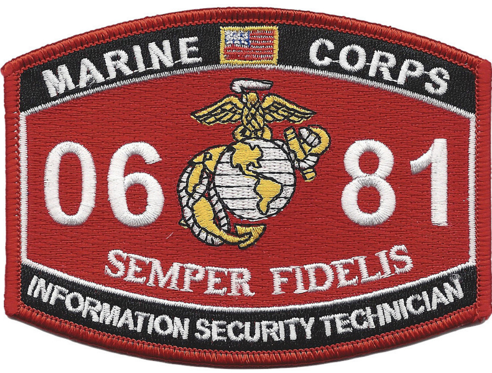 4.5" MARINE CORPS MOS 068 INFORMATION SECURITY TECHNICIAN EGA EMBROIDERED PATCH
