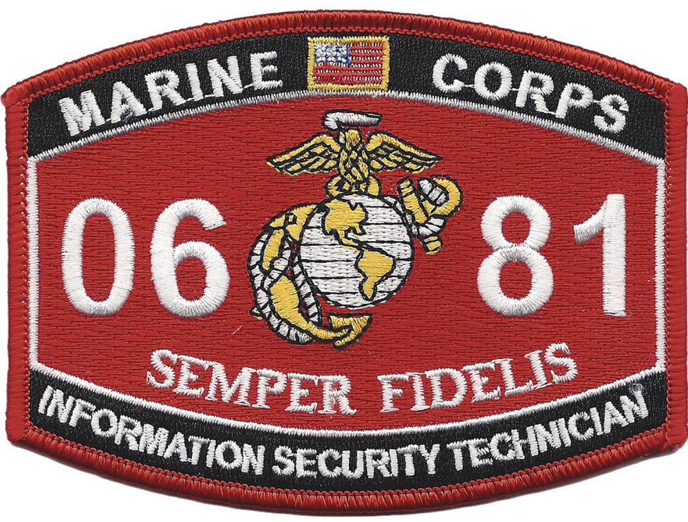 4.5" MARINE CORPS MOS 068 INFORMATION SECURITY TECHNICIAN EGA EMBROIDERED PATCH