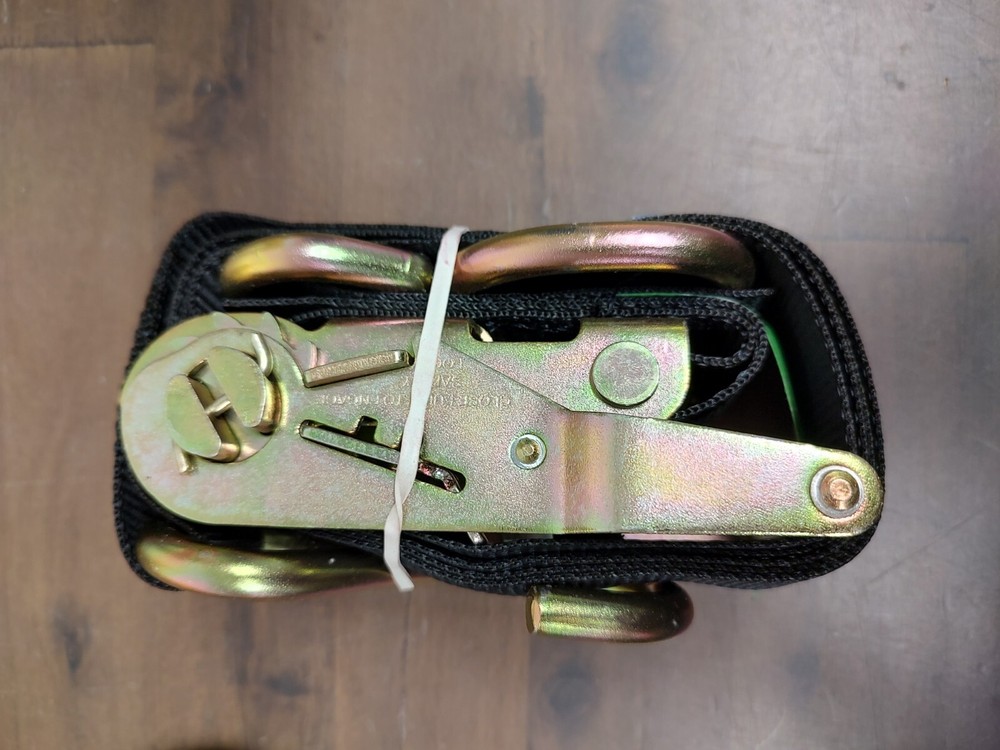 Rachet Strap Rachet Assembly Tie Down with Hooks 1" x 192" Polyester