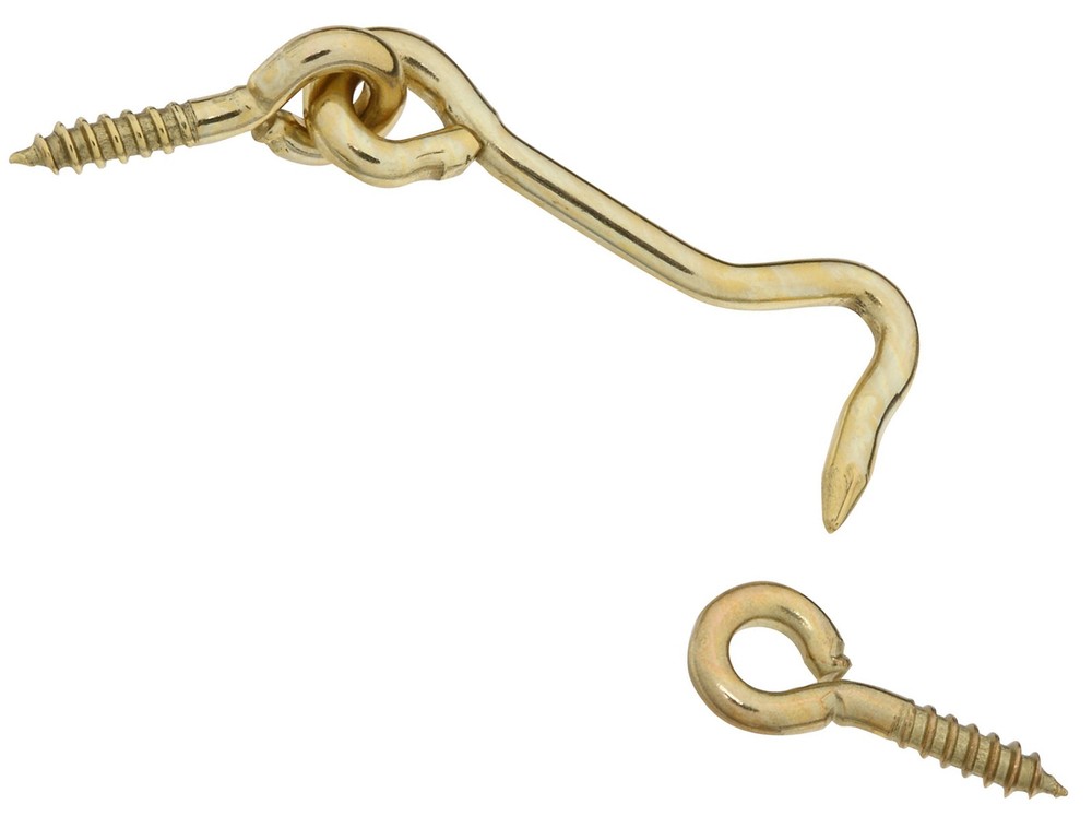 National Hardware N118-117 Solid Brass V2001 General Purpose Hook & Eye 2 L in.