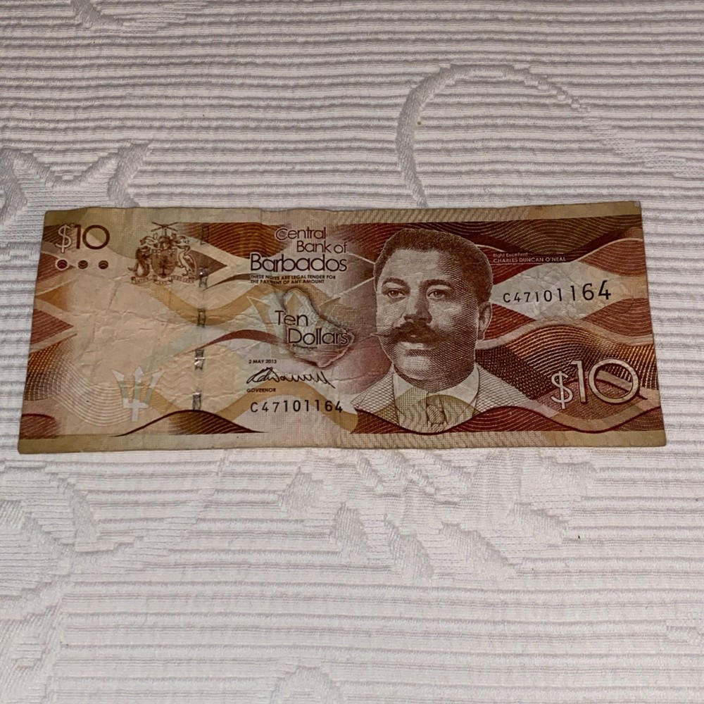 BARBADOS 10 Dollars 2013 P-75a UNC