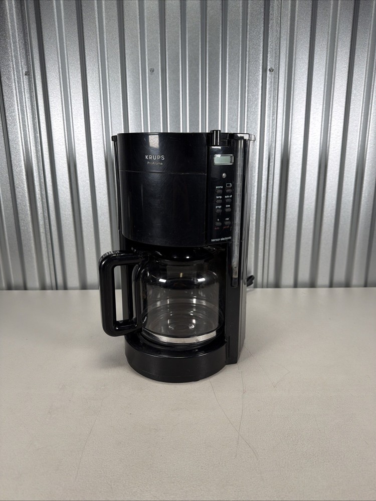 Krups ProAroma Programmable 12-Cup Coffee Maker Type 453 Black - Working!