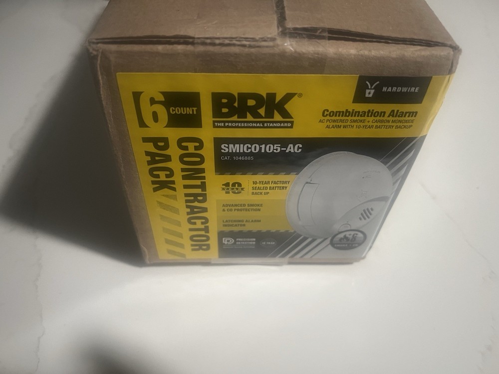 BRK Combination Smoke & Carbon Monoxide Detector SMIC0105-AC ( 6-Pack )