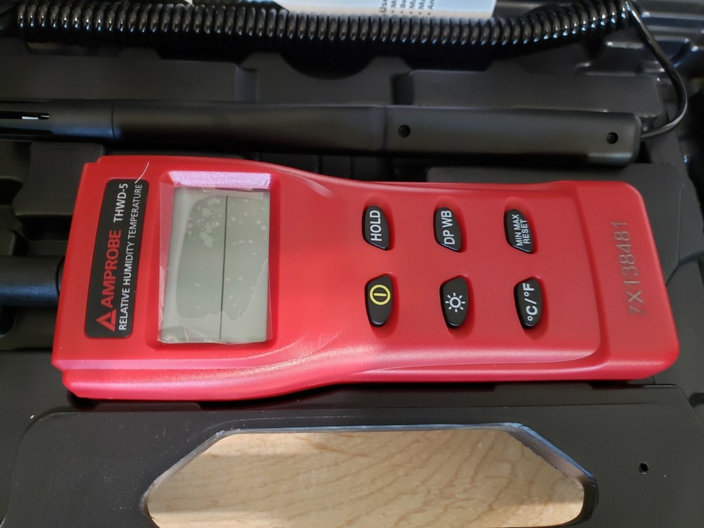 Amprobe THWD-5 / THWD5 Relative Humidity & Temperature Meter w/ Flexible Probe