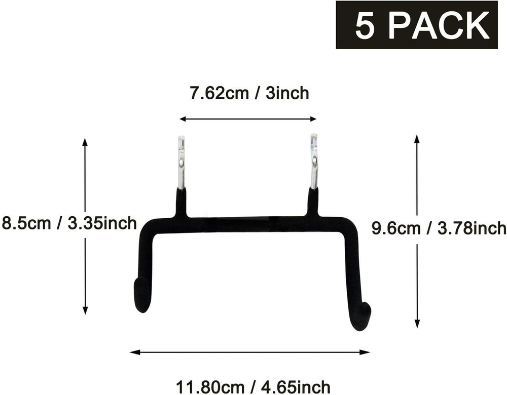 5PCS Pegboard Drill Holder Pegboard Double Hooks Drill Hook for Drill,Accessorie